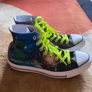 Custom Converse All Star Hi Top Men Size 8 Women Size 10 "Aiden Rocks' Sneakers